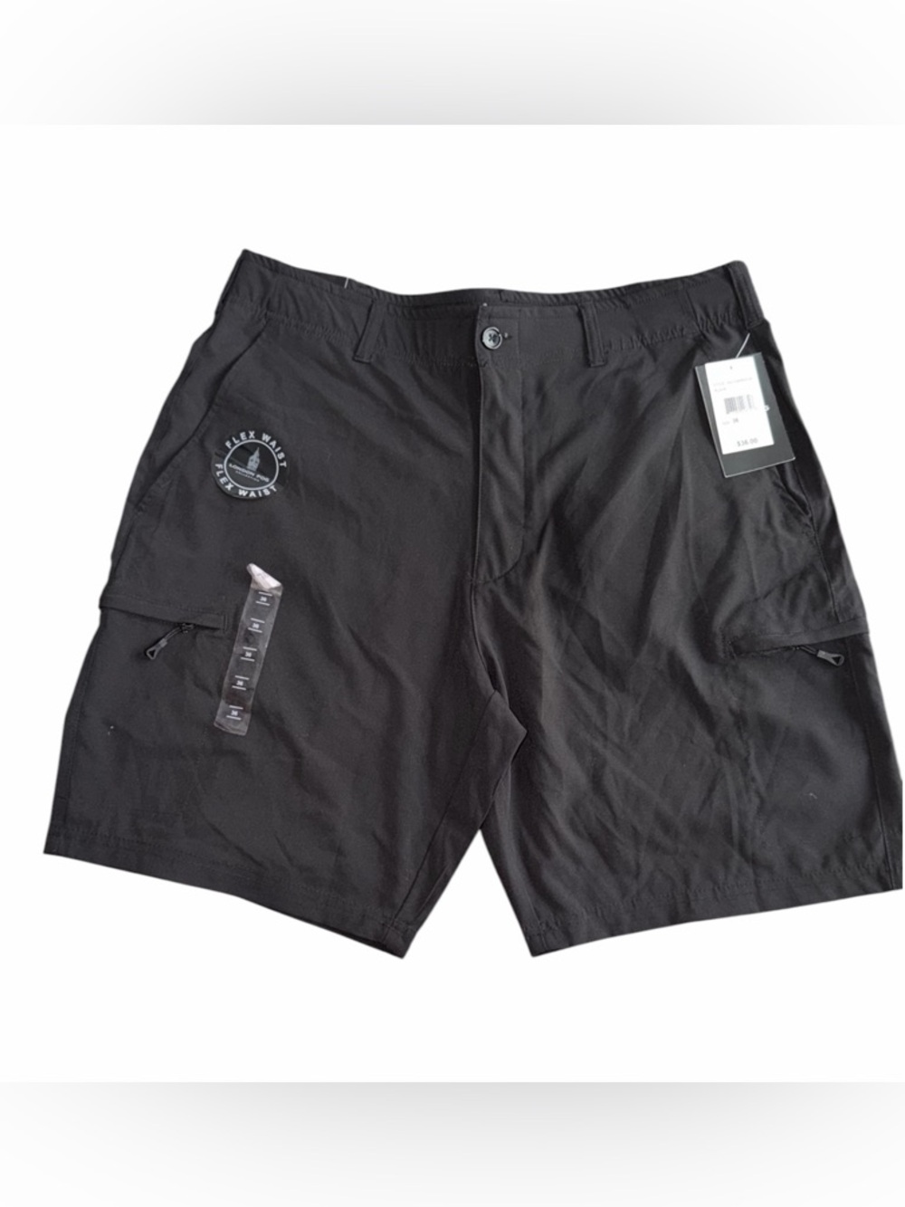 London Fog Black Men's Cargo Shorts with Zip Pockets(008)